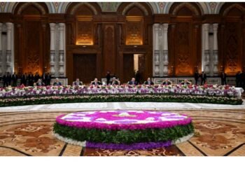 Prezident Düşənbədə dövlət başçılarının şərəfinə təşkil olunan rəsmi qəbulda iştirak etdi — FOTOLAR