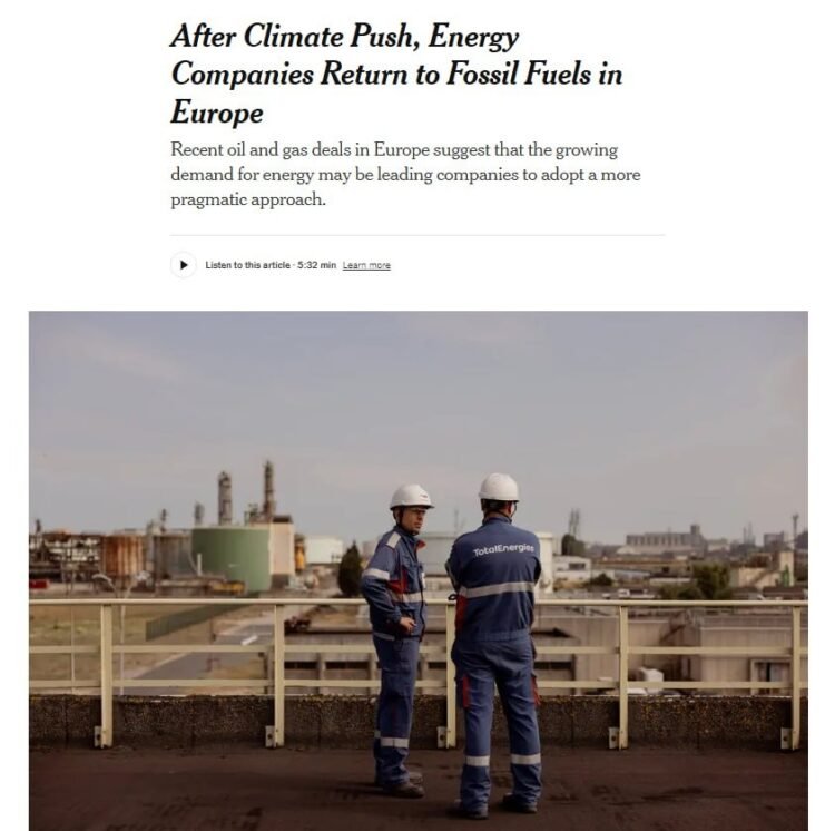 Avropanın enerji nəhəngləri yenidən fosil yanacaqlara qayıdır