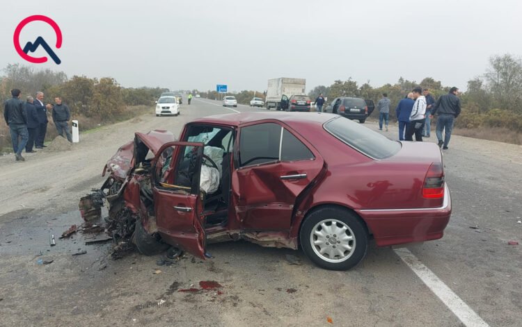 İmişlidə zəncirvari qəza: xəsarət alanlar var – FOTOLAR