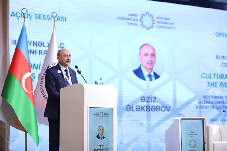 Qərbi Azərbaycan İcmasının İdarə Heyətinin sədri Əziz Ələkbərlinin III Beynəlxalq Konfransda açılış nitqi