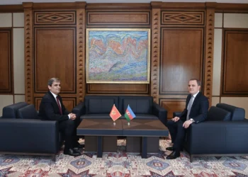 Ceyhun Bayramov monteneqrolu həmkarı ilə görüşdü