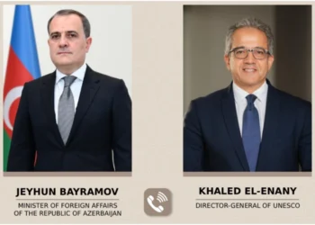 Ceyhun Bayramov Xaled El-Enani ilə danışdı