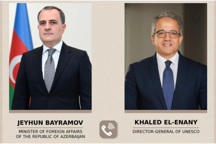 Ceyhun Bayramov Xaled El-Enani ilə danışdı