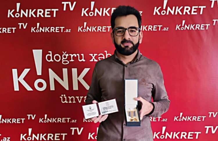 Sumqayıtlı jurnalist medalla TƏLTİF EDİLDİ – FOTO