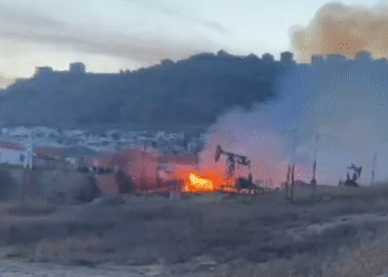 Bakıda neft quyusunda yanğın – FOTO