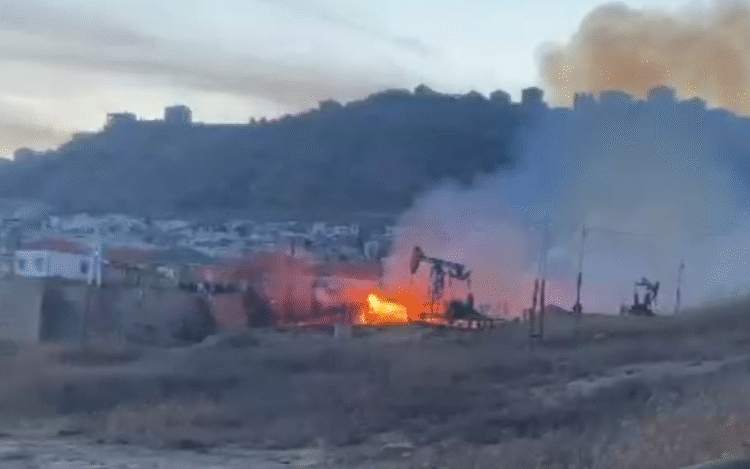 Bakıda neft quyusunda yanğın – FOTO