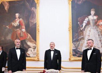 Bratislavada İlham Əliyevin şərəfinə rəsmi ziyafət verildi – FOTOLAR