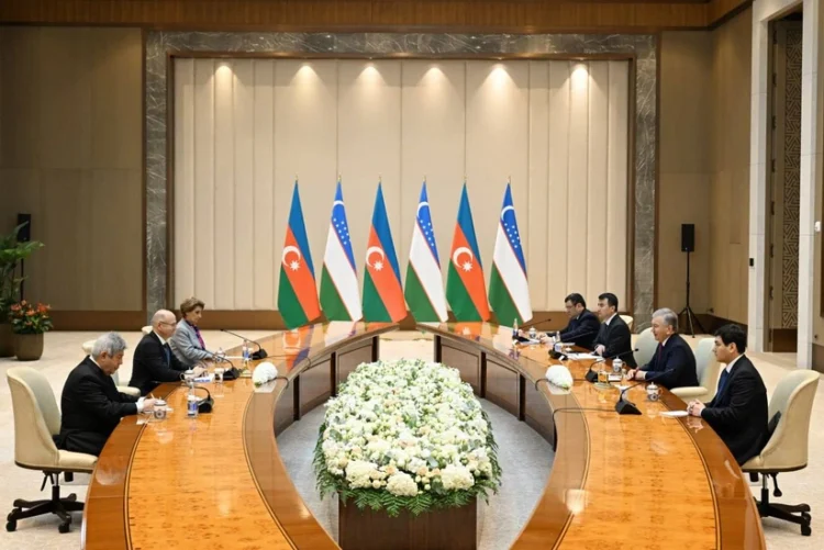 Pərviz Şahbazov Mirziyoyevlə müzakirə apardı – FOTOLAR
