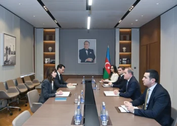 Ceyhun Bayramov Vladanka Andreyevanı qəbul etdi – FOTOLAR