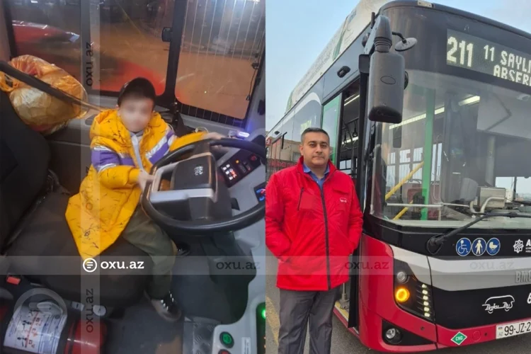 Avtobus sürücüsü uşaq oğurluğunun qarşısını aldı – FOTO