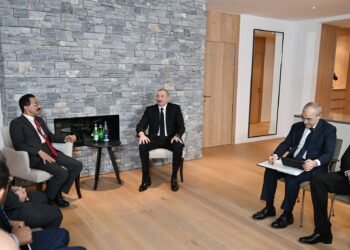 Prezident İlham Əliyev Sultan Əhməd bin Sulaim ilə görüşdü