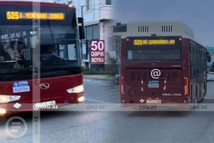 Dayanacaqlarda saxlamayan 525 nömrəli avtobusun sürücüsü İŞDƏN ÇIXARILDI
