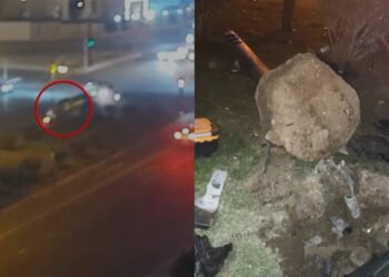 Bakıda iki qəza: işıqforlara zərər dəydi – VİDEO