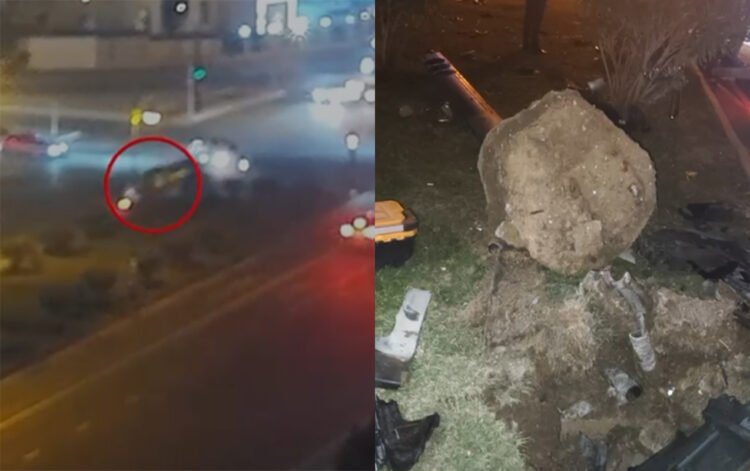 Bakıda iki qəza: işıqforlara zərər dəydi – VİDEO