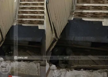 Bakıda binada blok çökdü: sakinlər… – VİDEO