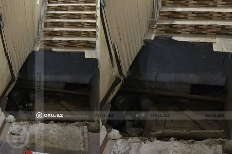 Bakıda binada blok çökdü: sakinlər… – VİDEO