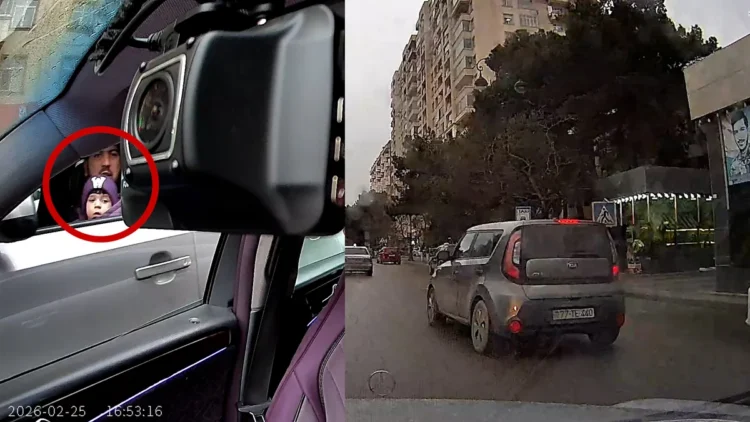 Sürücüdən təhlükəli manevr: azyaşlını təhlükəyə atdı – VİDEO