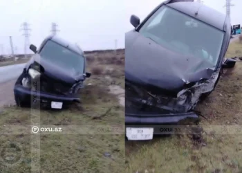 Bakıda nasaz avtomobil avtobusla toqquşdu – VİDEO