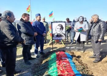 Daha bir xanım şəhidimizin nəşinin qalıqları dəfn edildi – FOTOLAR