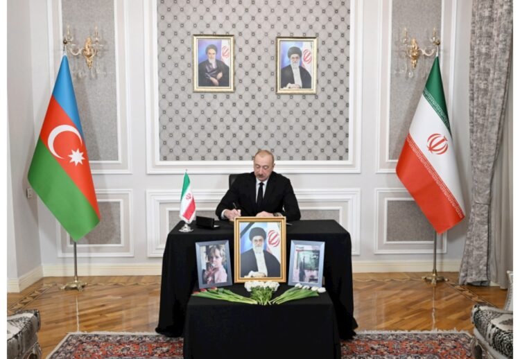 İlham Əliyev İran səfirliyində — FOTOLAR