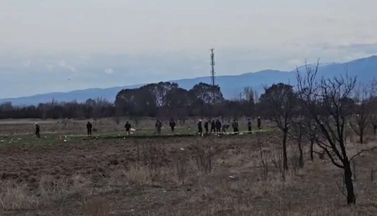 Məktəb yaxınlığına düşən PUA-nın VİDEOSU