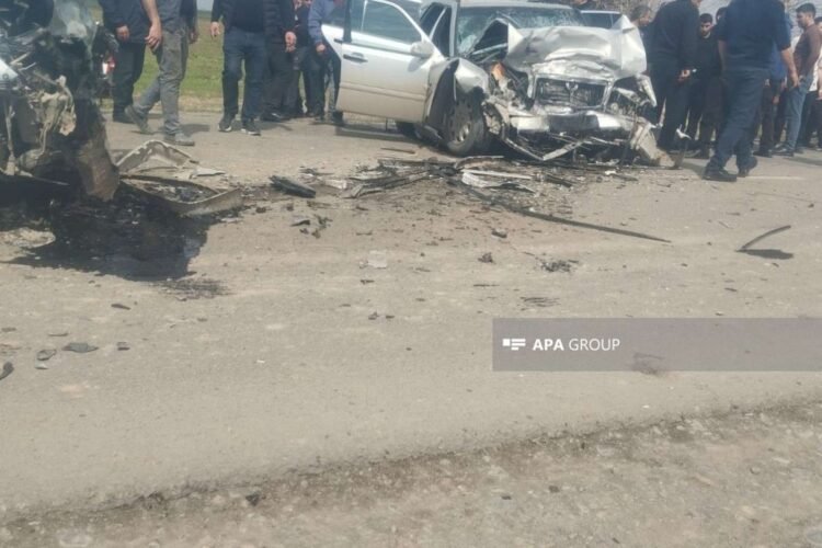 Ağır yol qəzası – 2 maşın toqquşdu, sürücü öldü