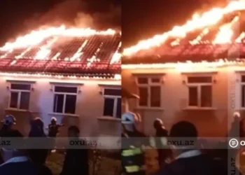 Qəbələdə fərdi yaşayış evi yanır – VİDEO