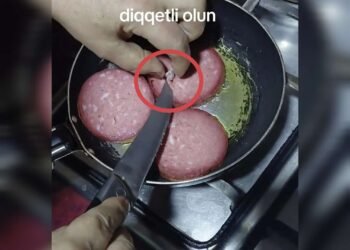 Kolbasanın içindən görün nə ÇIXDI – VİDEO