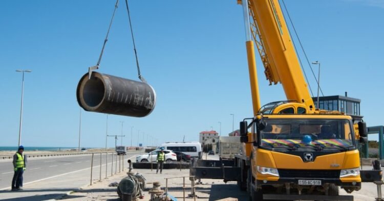 Pirşağı hövzəsi üzrə kanalizasiya kollektorları və tullantı sutəmizləyici qurğu tikilir – Video+Foto