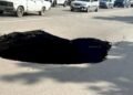 Sumqayıtda yol çökdü
