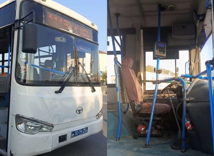 “Sürücü tüstülənən avtobusu güclə saxladı” – Bakıda olay