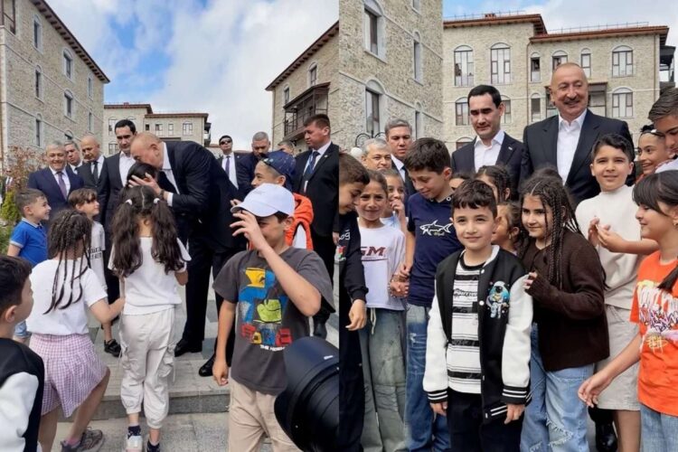 Prezidentin Şuşada uşaqlarla səmimi görüşü – VİDEO