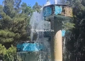 Sumqayıtda təmirə möhtac qalan fəvvarə