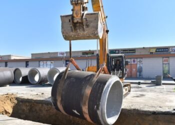 Xırdalan şəhərində 3296 metr yeni kanalizasiya kollektoru inşa edilir