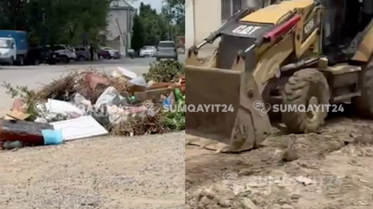 Sumqayıtda məktəb qarşısında acınacaqlı MƏNZƏRƏLƏR