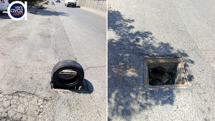 Sumqayıt-Bakı yolunda qəza riski yaradan TƏHLÜKƏ