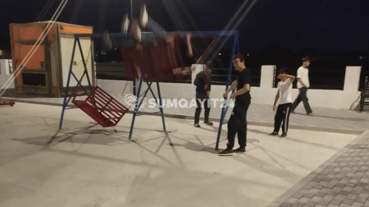 Sumqayıtda iki ay əvvəl açılan parkın son vəziyyəti…