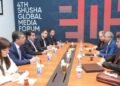 Hikmət Hacıyev Şuşada D-8-in nümayəndə heyəti ilə görüşdü