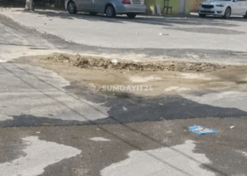 Sumqayıtda hər ay qazılan ərazidə problemli boru yeniləndi
