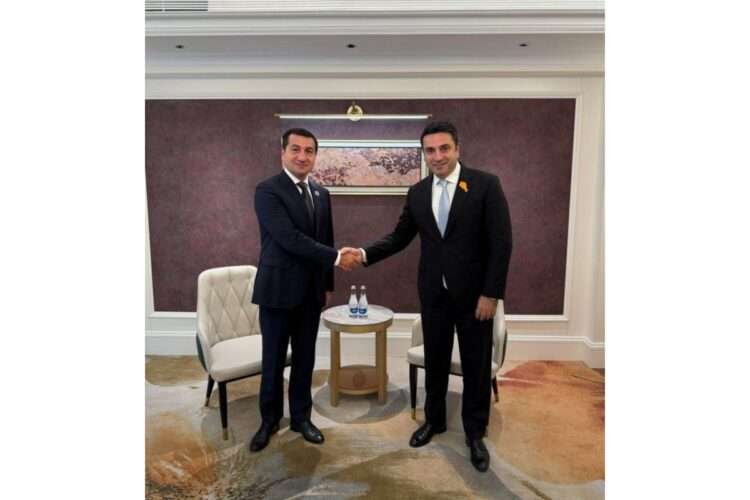 Hikmət Hacıyevlə Alen Simonyan görüşüb