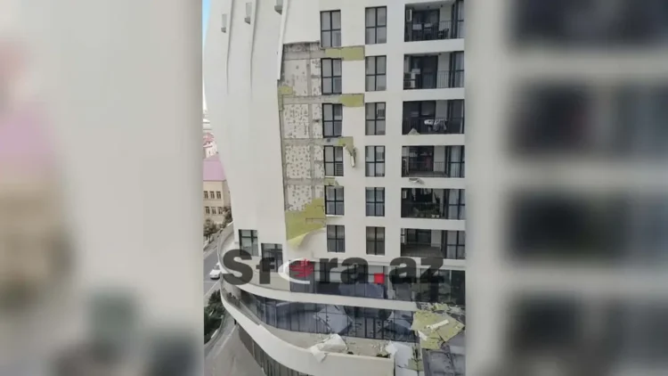 “Sabah Residence” küləyə tab gətirmədi – VİDEO