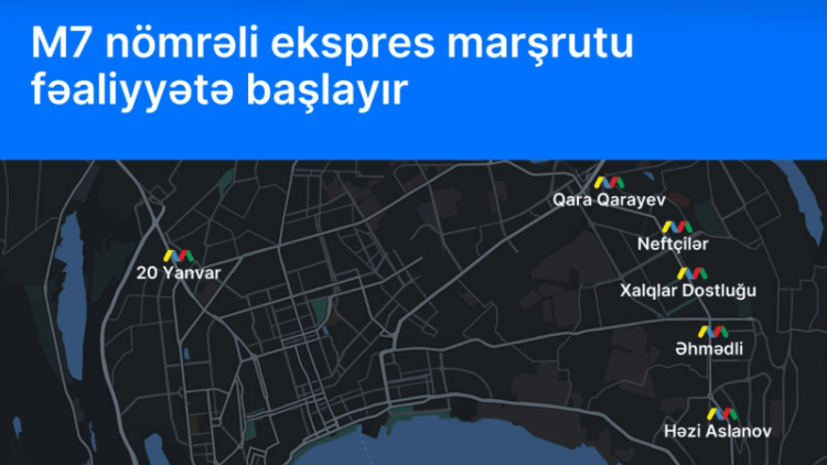 Sumqayıtdan Bakıya gələnlərin nəzərinə – M7 nömrəli ekspres marşrutu fəaliyyətə başlayır