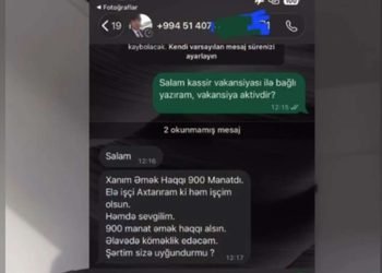 900 manatlıq iş elanında qadına əxlaqsız təklif: Həm işçi axtarıram, həm sevgili 