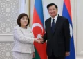 Sahibə Qafarova Laos Prezidenti ilə görüşdü