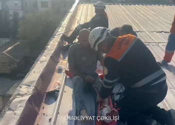Sumqayıtda tikilidə təmir işləri aparan şəxs xəsarət aldı